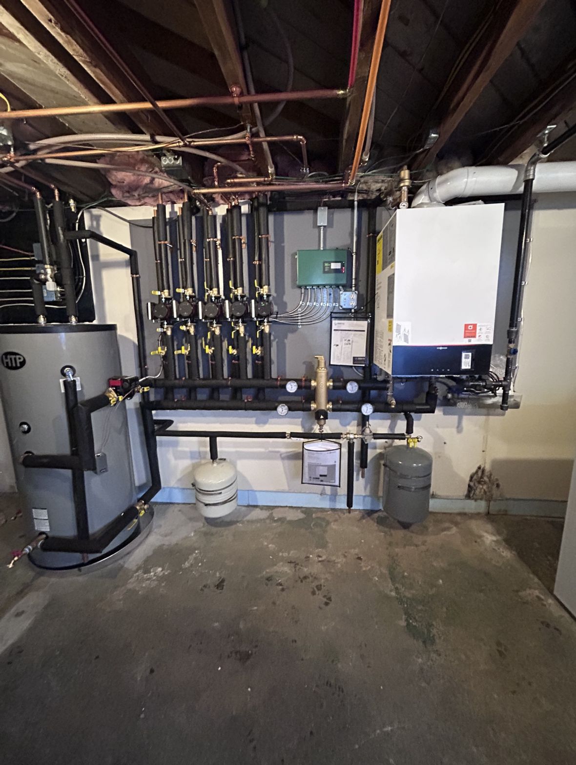 Viessmann 6-zone boiler installation with organized piping and controls