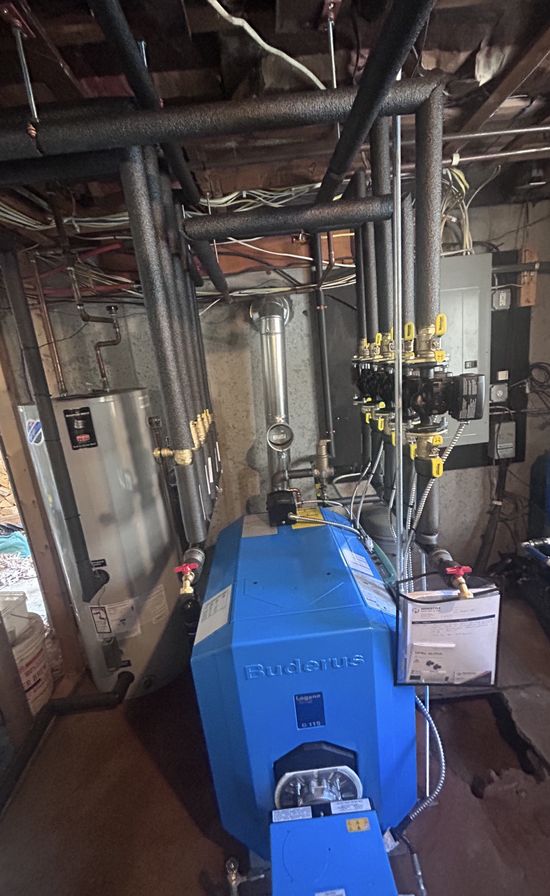 New Buderus boiler installation in Seacoast NH