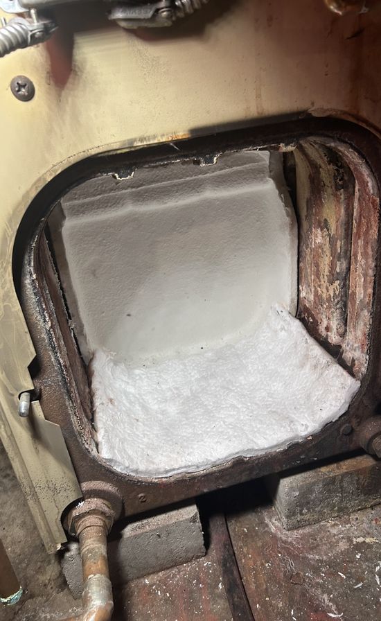 Combustion chamber after professional service