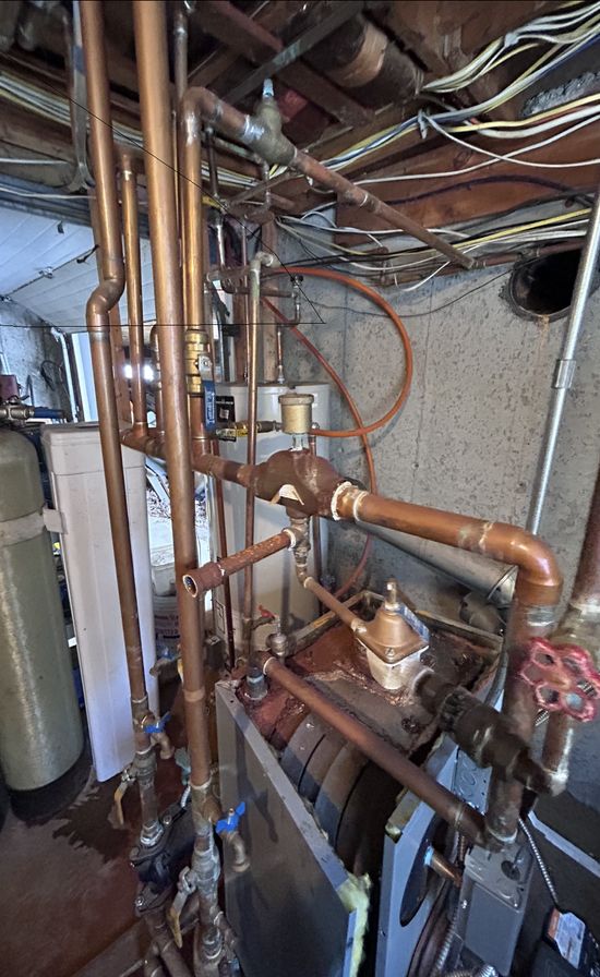 Old boiler before installation in Seacoast NH