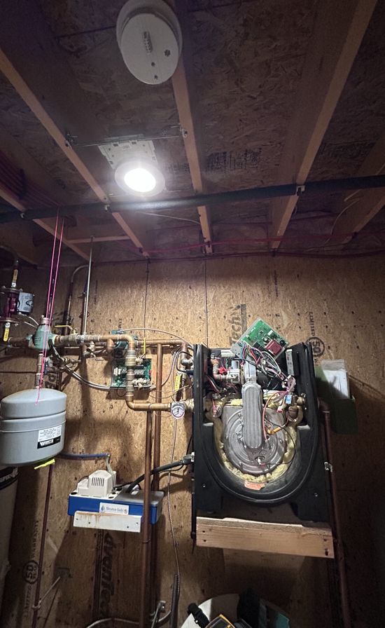 Old boiler before Viessmann installation